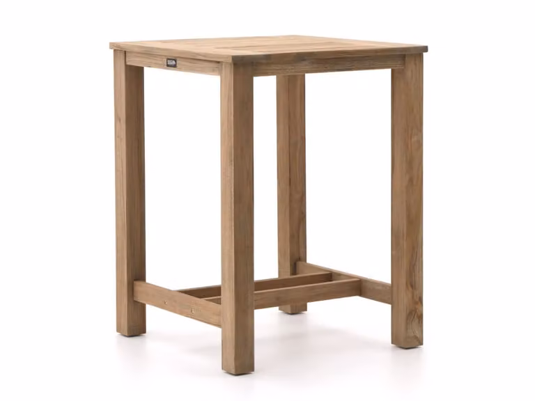 ROUGH Vierkante Bartafel van Teakhout in Bruin of Grijs B/D: 80 x 80 cm, H: 105 cm