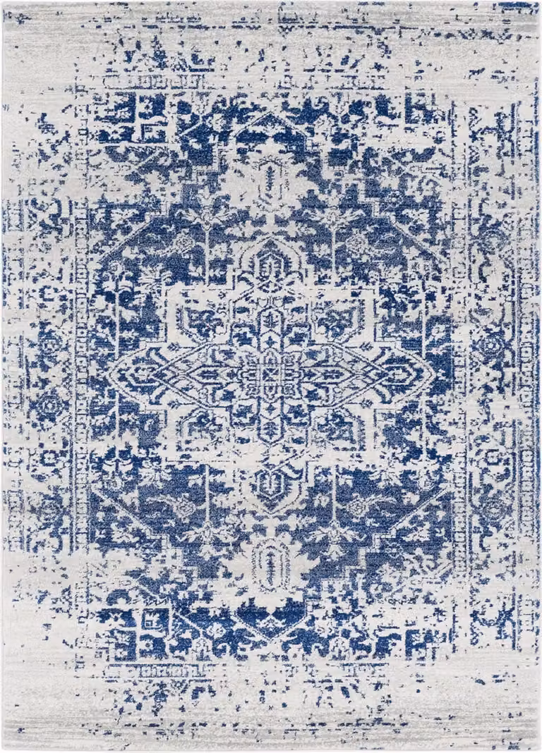 Surya Juliette vloerkleed vintage oosters blauw
