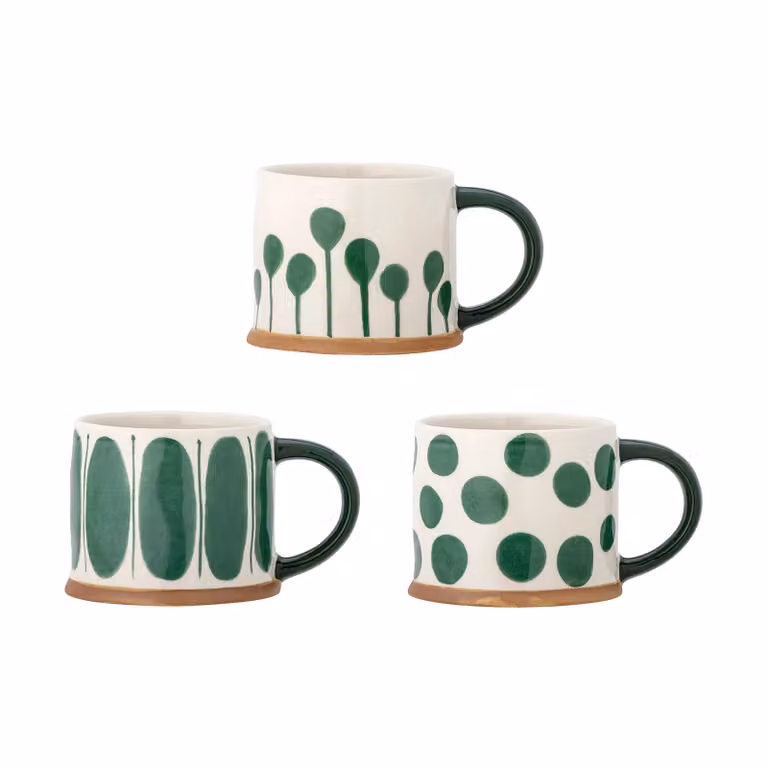 Bloomingville Linora mok 3-pack groen 450 ml