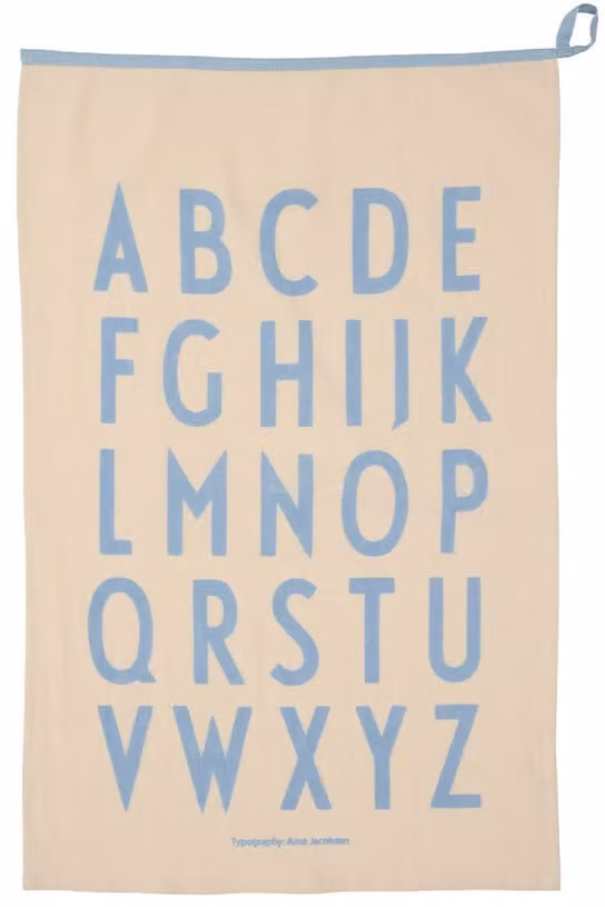 Design Letters Premium classic theedoek ABC-blauw 50 x 70 cm