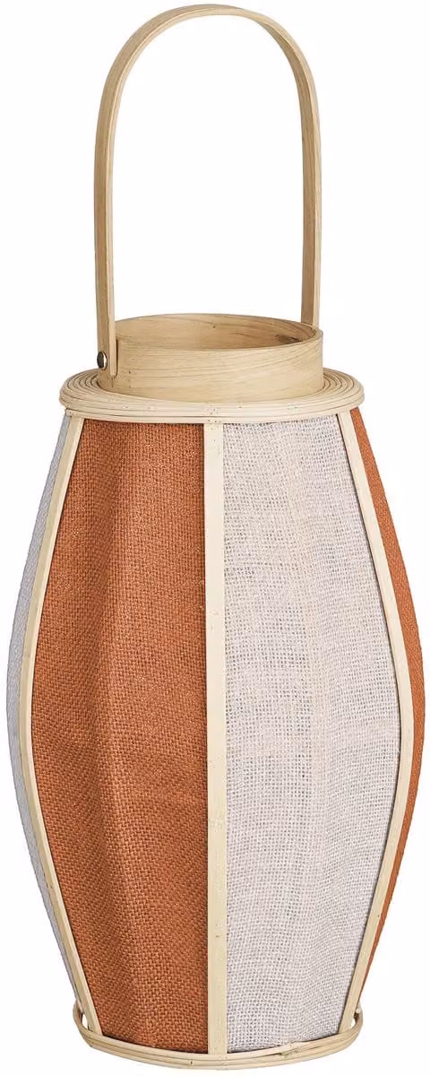 Branded by Lantaarn Jake terra van hout en glas met linnen