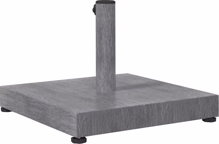 vidaXL Parasolstandaard, donkergrijs, houtlook, B/D/H: 45 x 45 x 31,5 cm