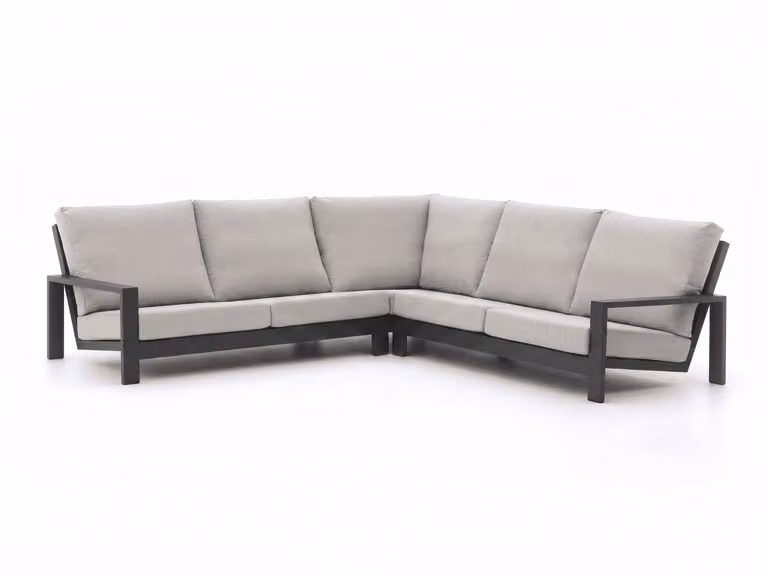 Bellagio Hoek loungeset voor 5 personen - Grijs - Aluminium met textiele kussens