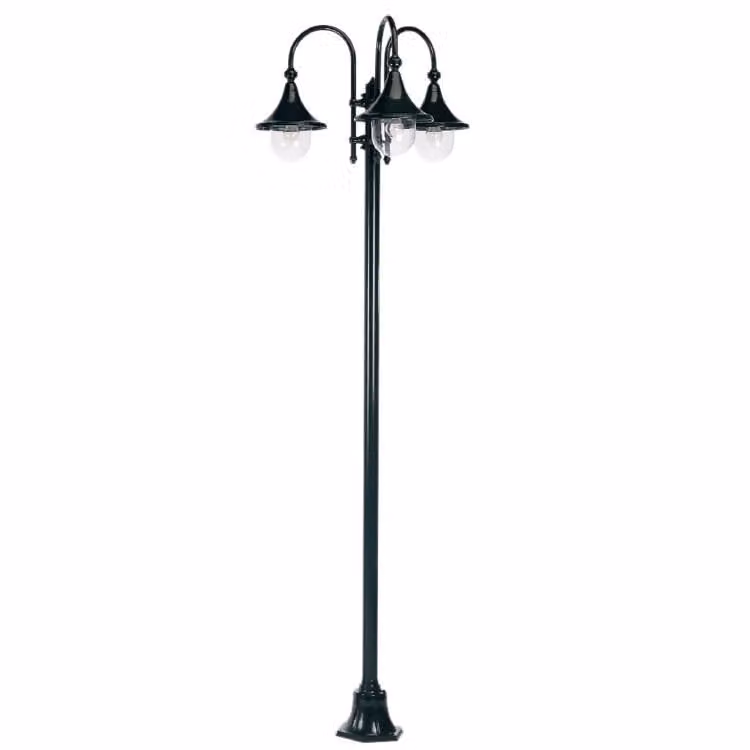 Klassieke 3-lichts stallamp Rimini zwart KS Verlichting