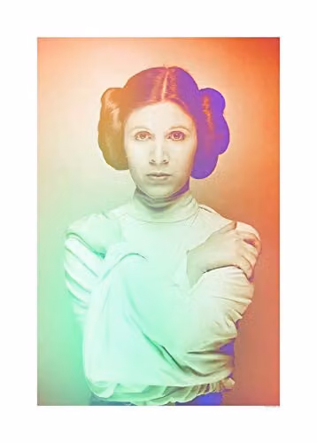Komar Muurafbeelding Star Wars Classic Icons Color Leia Kunstdruk Breedte: 50 cm, Hoogte: 70 cm