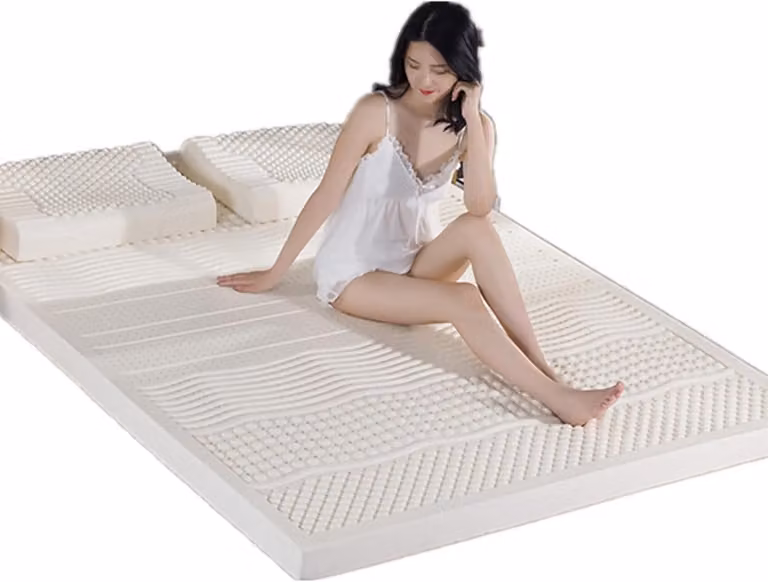 Natuurlijke Latex Matras Topper met Honingraat Ventilatie, 100 x 200 cm