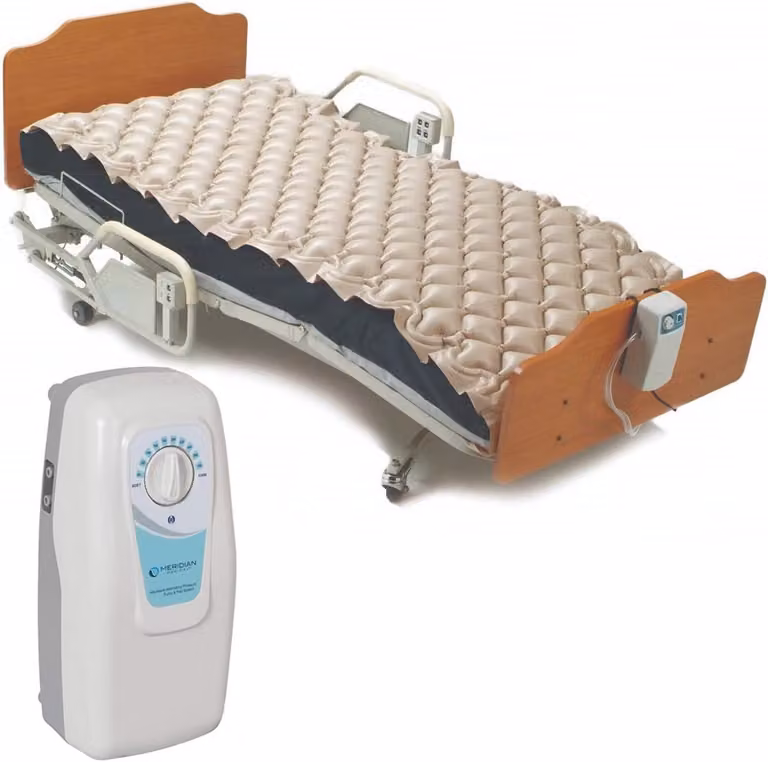 Drukverdelende matras grijs - Luchtmatras overlay ter voorkoming van doorligwonden - Lengte: 279 cm