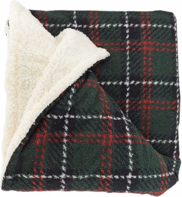 Unique Living plaid Eloise donkergroen 160 x 130 cm