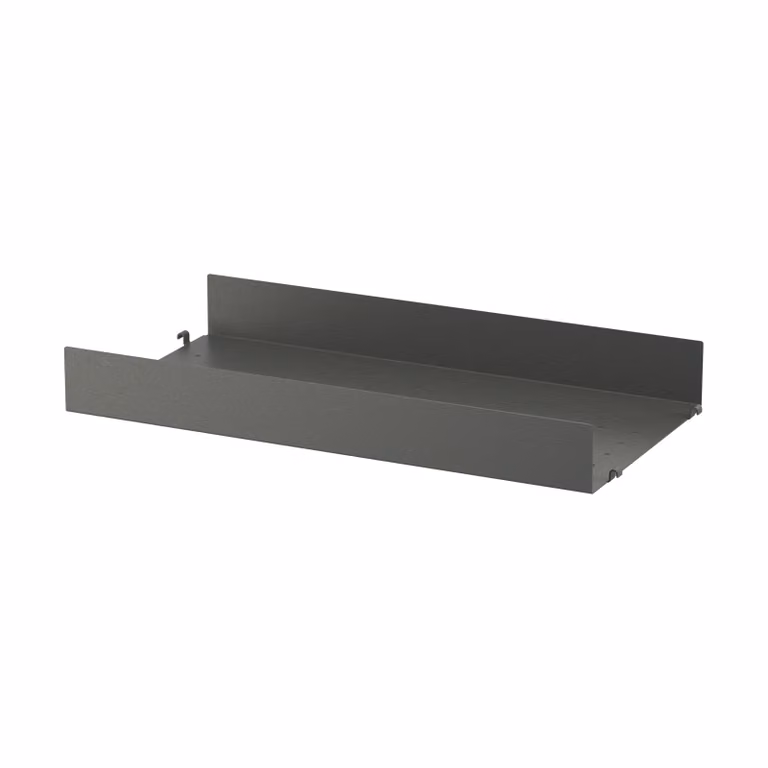 String metalen plank Donkergrijs, B: 58 cm, D: 30 cm