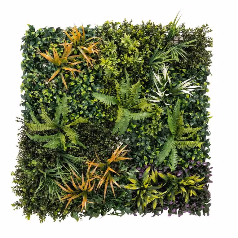 Outsunny Kunstgraswanddecoratie Graswandpanelen met verbindingsbinders, Groen, B/D/H: 100 x 100 cm