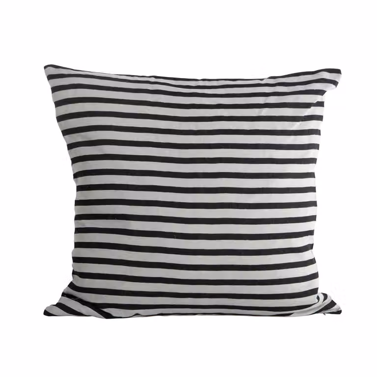 House Doctor kussenhoes stripes zwart-grijs-wit