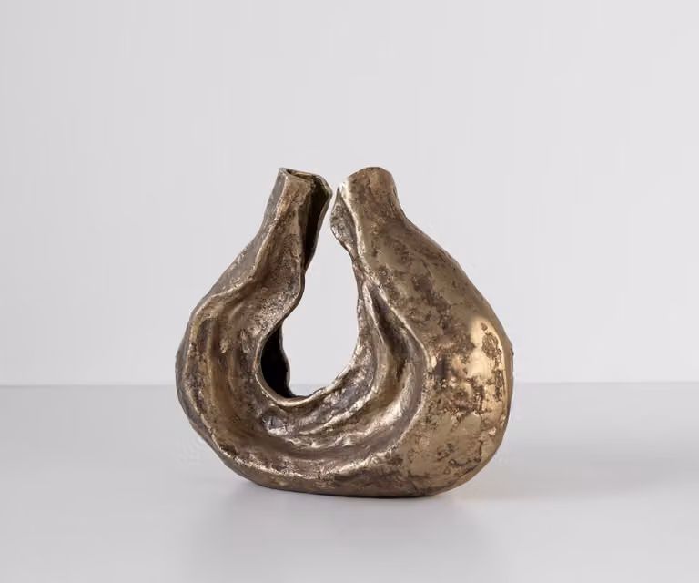 DELIFE Sculptuur Nexora Handgemaakt Aluminium Oro Antico B: 40 cm, D: 15 cm, H: 33 cm