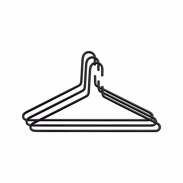 Essem Design Triangel kledinghanger 3-pack Zwart