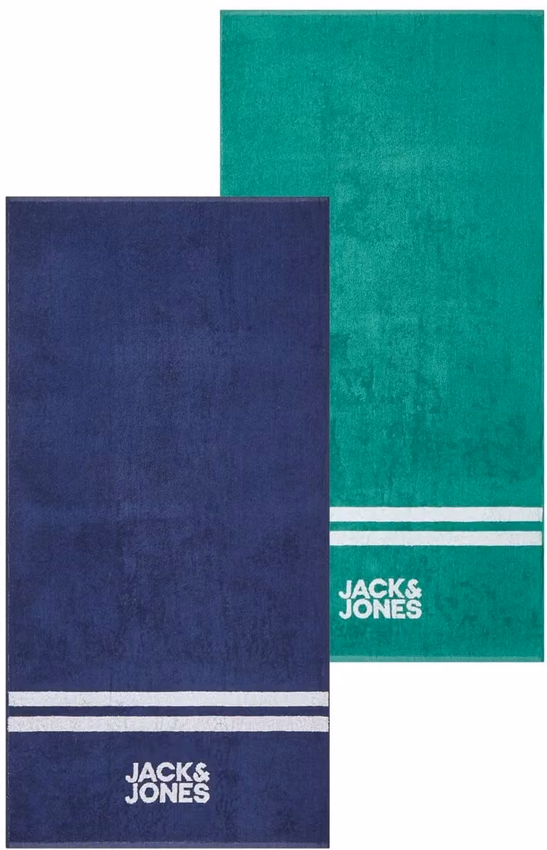 Jack & Jones JACCLUB Set van 2 badstof handdoeken, Breedte: 80 cm, Lengte: 160 cm