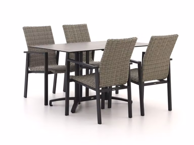 Manifesto Furniture Diningset Manifesto voor 4 personen, Grijs, Aluminium en Kunststof