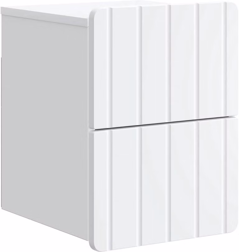vidaXL Nachttafel Wit Bewerkt Hout Vintage B/D/H: 33 x 34,5 x 43 cm