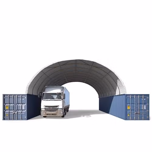 PRIMEtex Container overkapping wit, 10 x 12 m
