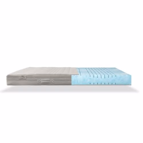 Tuur Pure Koudschuimmatras 180x210 cm - 7 Zone Ergonomisch Naturalis Matras met Biokatoen en Wol - Dual Comfort Medium-Stevig - Tweepersoons
