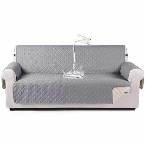 TAOCOCO Bankhoes voor 3-zits bank, waterdicht en antislip, lichtgrijs