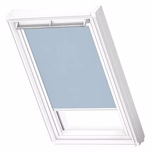 VELUX Lichtdoorlatend Rolgordijn RFL met Witte Geleiders, Lichtblauw, UK08