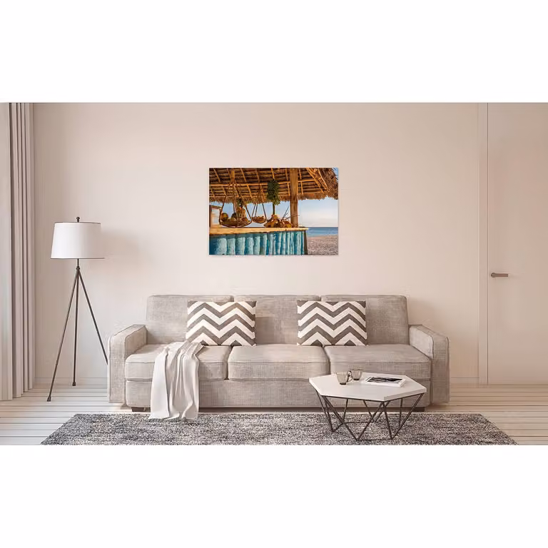 home24 Strand Beach Bar Afbeelding Blauw B: 90 cm, D: 60 cm
