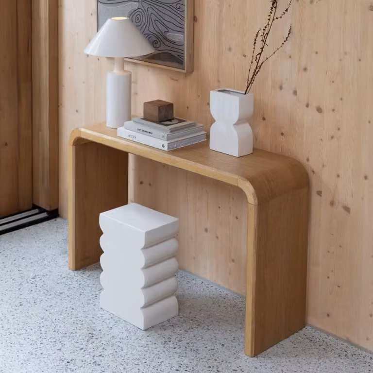 Zuiver Sidetable Brave Eikenfineer, Naturel, B/D/H: 120 x 75 x 38 cm