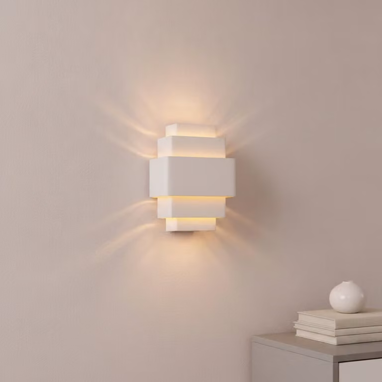Artdelight Design Wandlamp Layers Wit en Goud/Messing