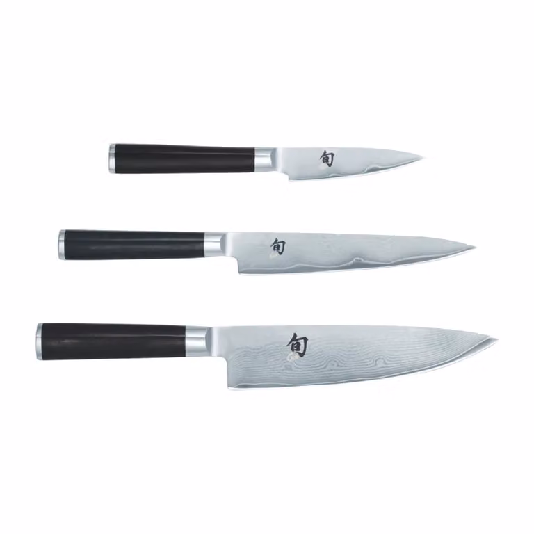 KAI Kai Shun Classic 3-delige messenset Chroom-zwart