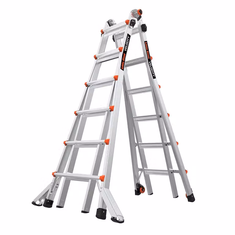Little Giant Velocity M26 Aluminium gelede uitschuifbare ladder, 4 x 6 model, 150 kg nominaal