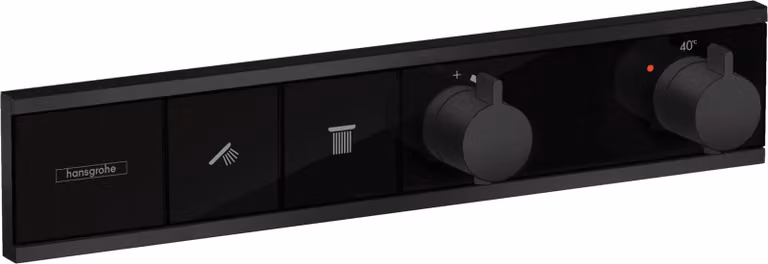 Hansgrohe RainSelect inbouw thermostaat afwerkingsset voor 2 verbruikers matzwart