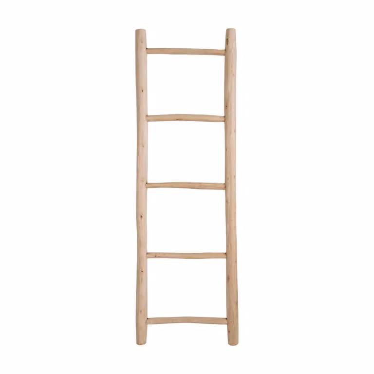 Nest of Nora Decoratieve ladder handdoekrek - Teak - Hoogte: 150 cm