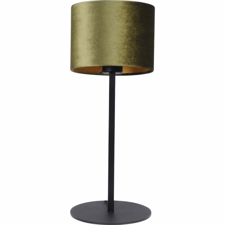 Masterlight Tafellamp Venus zwart met groene stoffen kap B: 20 cm, D: 20 cm, H: 55 cm