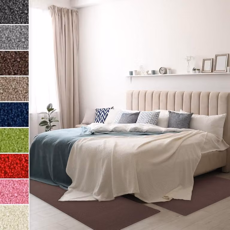 3-Delige Velours Bedloper Set voor de Slaapkamer in Polyester