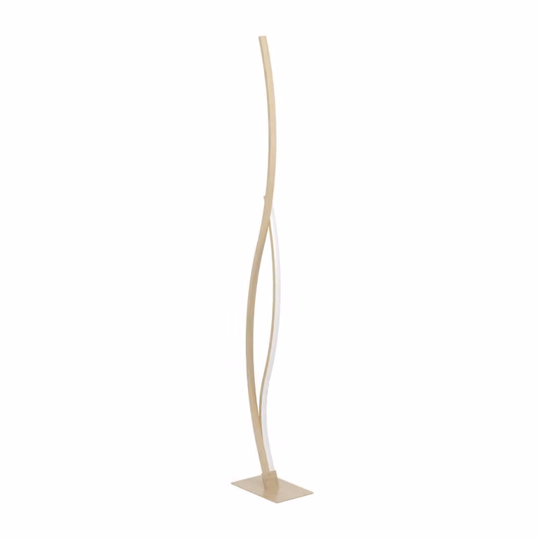 Eglo Grisolia Led Vloerlamp met Houtlook en Metalen Details, Hoogte: 129 cm