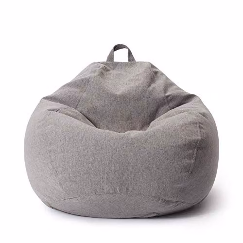 Lumaland Comfort Line XL Indoor Zitzak - Lichtgrijs - B/D/H: 90 x 110 x 50 cm - 250 l