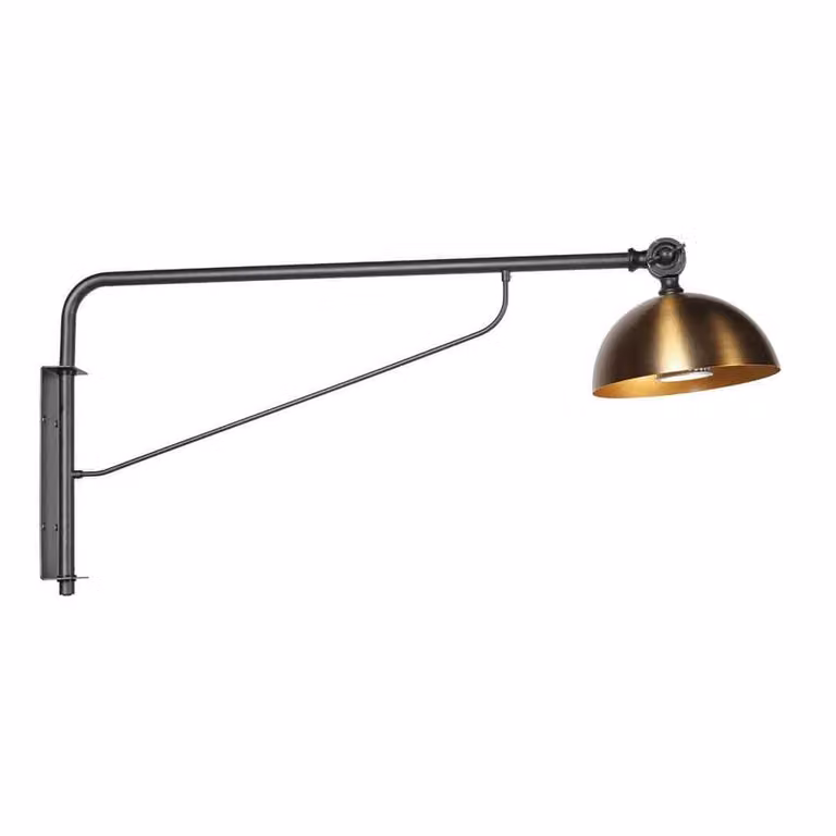 Steinhauer Wandlamp Pintino zwart met brons