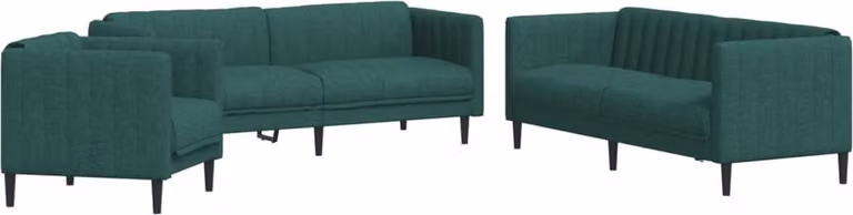 vidaXL 3-delige moderne loungeset in donkergroene stof