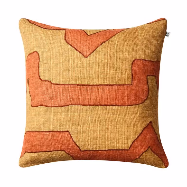 Chhatwal & Jonsson Sikkim kussenhoes Apricot orange-khaki 50x50 cm