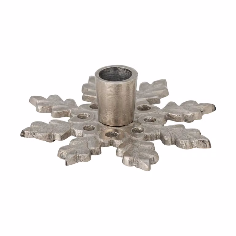 Bloomingville Kashi kandelaar Zilver, Diameter: 13,5 cm