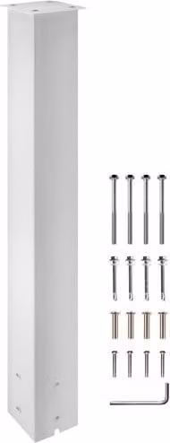 Vevor Brievenbusstandaard, Wit, Staal, Hoogte: 109,5 cm