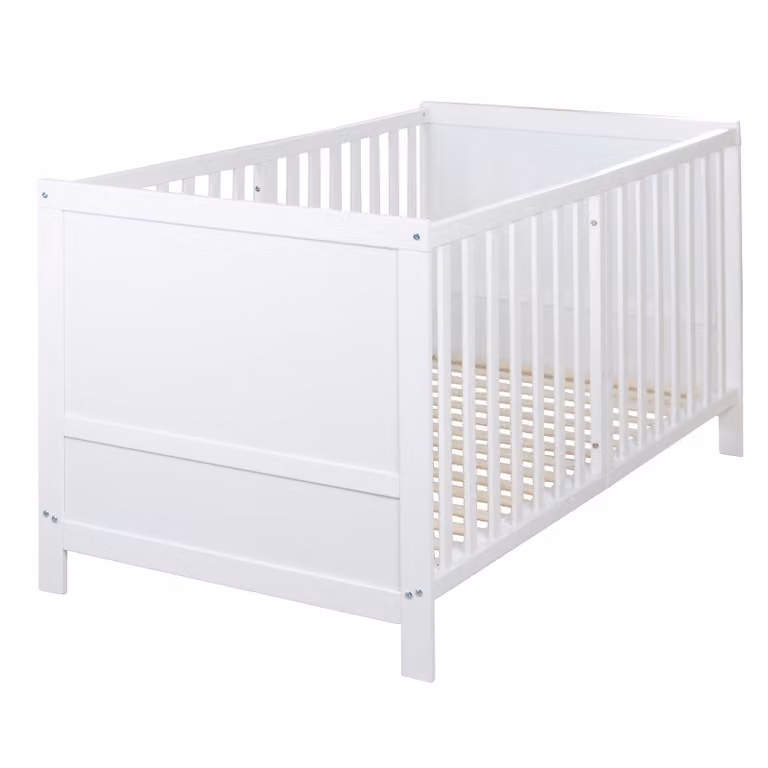 Roba Babybed EASY SLEEP Groeibed met spijlen, wit gelakt, 70 x 140 cm