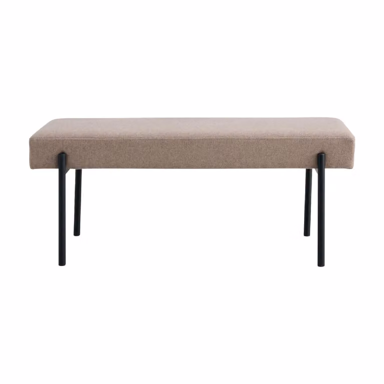 Nest of Nora Halbank Mila bijzettafels met bouclé stof in Stone, B/D/H: 100 x 36 x 42,5 cm