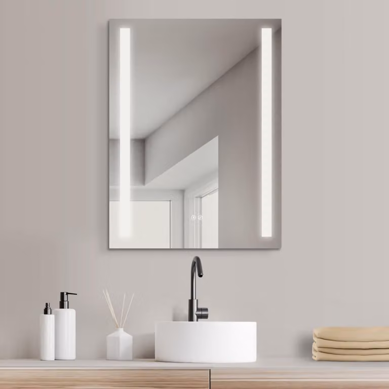 PonteSino Badkamerspiegel met LED-verlichting en Anti-condens, Rechthoekig, IP44