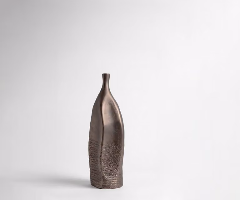 Norevo Vaas Hämatit Gegoten Aluminium B: 13 cm, H: 40 cm