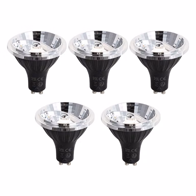 LUEDD Set van 5 dimbare GU10 LED lampen, 6.5W, 600 lm, 2700K Warm wit