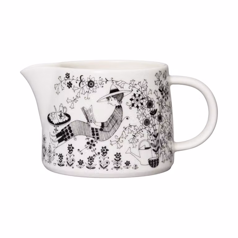 Arabia Emilia kan 35 cl Zwart-wit
