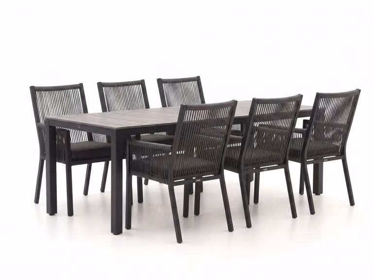 Manifesto Furniture Diningset Manifesto voor 6 personen, 7-delige tuinset in antraciet met aluminium en polywood