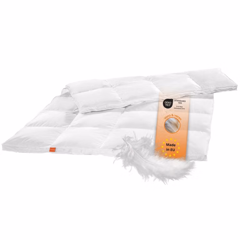 Sleepling Extra Warm Donzen Dekbed, 135 x 200 cm, 90% Dons en 10% Veren, Gewatteerd