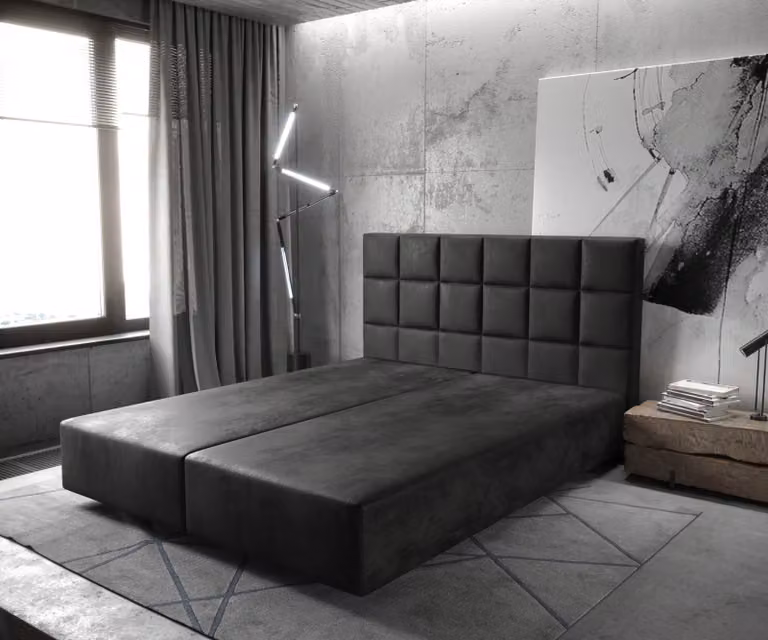 DELIFE Boxspring-frame Dream-Fine antraciet microvezel 180x200 cm