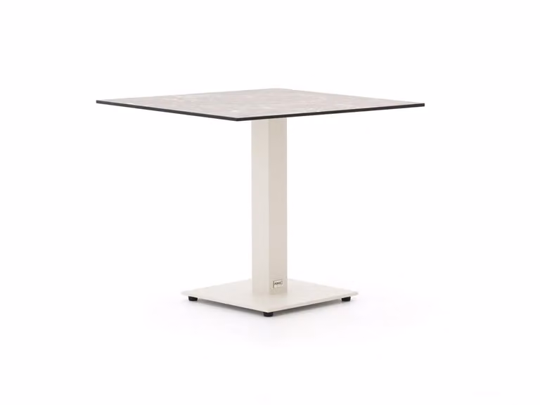 Forza Furniture Tuineettafel Forza Vierkant Wit HPL en Kunststof 80 x 80 cm
